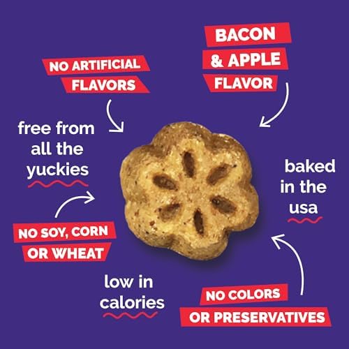 Fruitables Skinny Mini Dog Treats, Training Treats, Bacon & Apple, 5oz