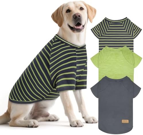 KYEESE 3Pack Dog Sweater with Sleeves Fleece Shirt for Large Dogs