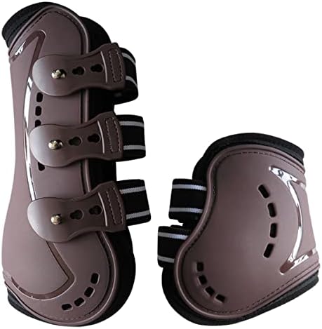 Horse Boots Open Front Jumping Tendon Sport Boots, Hind Fetlock Boots, Secure Leg Protection, Classic Breathable Equine Supplies, Set of 4