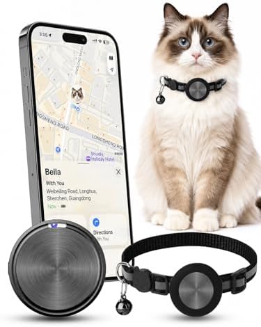 Cat Tracker Collar for iPhone, GPS Tracker Alternative, Find My APP