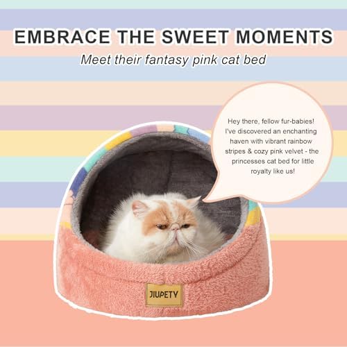 Cute Cat Beds for Indoor Cats, Cat Cave Bed for Kittens, Hideaway Cat House