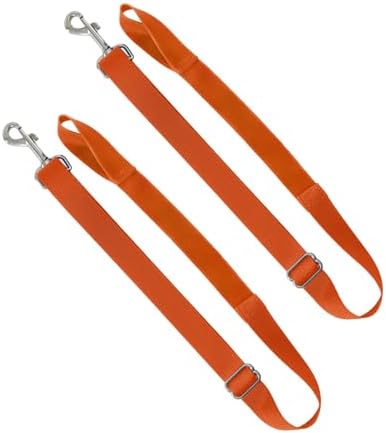 Harrison Howard Half Elastic Horse Blanket Leg Straps Replacement, Adjustable Leg Straps with Controlled Stretch for Heavy Blankets, Secure Fit for Turnout, Stable & Transport Orange Full Large