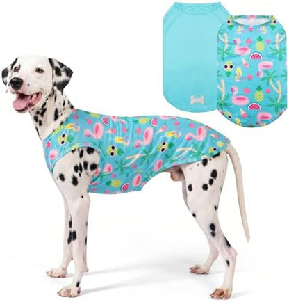 KYEESE 2Pack Dog Shirts for Large Dogs Breathable Mesh Tank Top