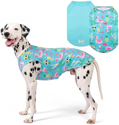 KYEESE 2Pack Dog Shirts for Medium Large Dogs Breathable Mesh Tank Top