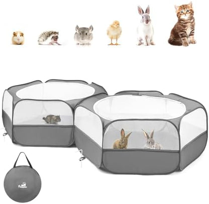 Pawaboo Small Animals Playpen, Large Chick Brooder with Zipper Splicing