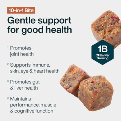 JustFoodForDogs 10-in-1 Supplement for Dogs, Dog Multivitamin Chews - 45 Ct