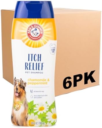 Arm & Hammer Itch Relief Dog Shampoo, Chamomile & Peppermint, 20 Oz, 6-Pk