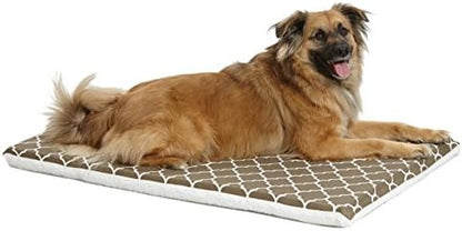 MidWest Homes for Pets Quiet Time Teflon Defender Dog Beds; Pet Beds Designed to Fit Folding Metal Dog Crates, Brown & White Geometric Pattern, 36-Inch