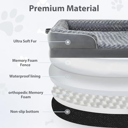 WNPETHOME Orthopedic Washable Human Dog Bed for Adult & Dog Cozy Sleep