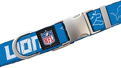 Littlearth NFL Detroit Lions Pet Premium Collar, Team Color, Small