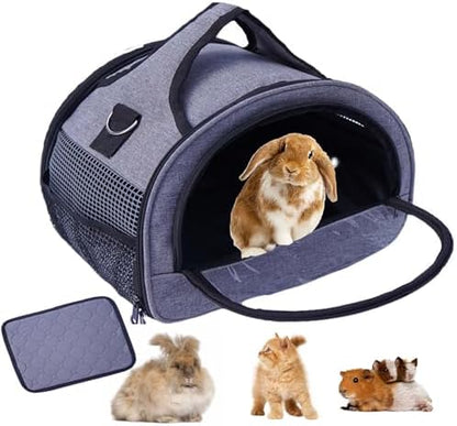 Bunny Carrier, Portable Small Pet Bag with Water Bottle Holder