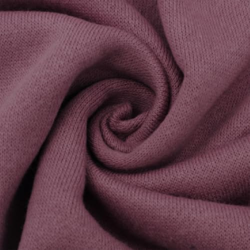65" Wide 100% Cotton Fleece Fabric by The Yard - 280 GSM, Medium Weight, 2-Way Stretch, Soft & Breathable for Apparel, Jackets, Costumes, Home Decor & Crafts