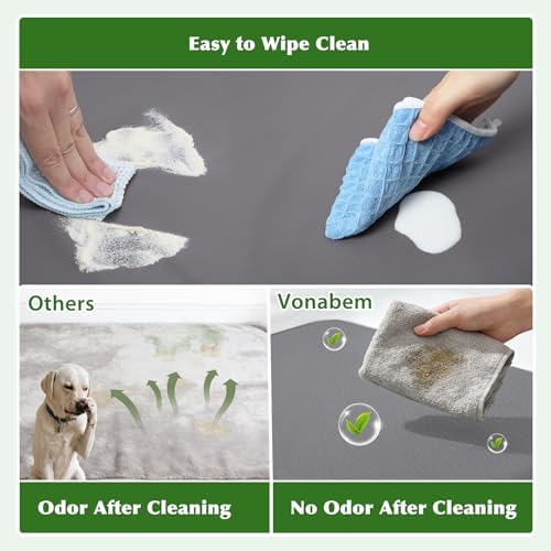 XXL Dog Bed Waterproof Wipeable, Extra Large Crate Pad 48" Washable Leather