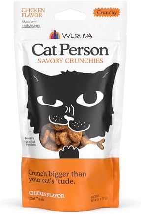 Cat Person, Chicken Savory Crunchies Cat Treats, 2oz Bag