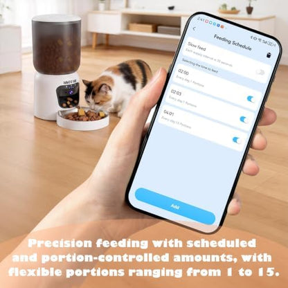 Automatic Cat Feeder with Camera, 6L Smart Pet Food Dispenser