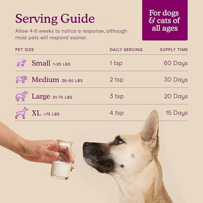 Fera Pets Dog & Cat Calming Supplement - Goat Milk Powder Topper, 60 TSP