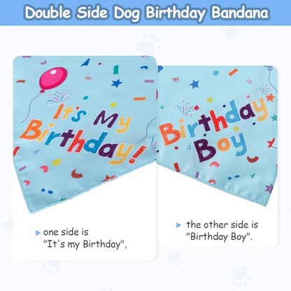 Dog Boy Birthday Party Hat,Dog Birthday Party Supplies,Dog Bandana