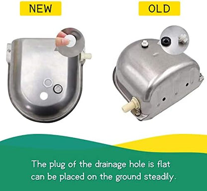 Automatic Horse Drinking Waterer Bowl,Upgrade Stainless Steel Farm Livestock Water Dispenser with Drain Hole and Float Valve for Horse,Dog, Chicken,Goat,Pig (B)