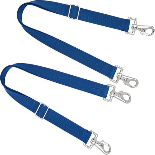 Premium Horse Blanket Sheet Leg Straps, Replacement Stretchy Belly Strap with Double Swivel Snaps, Adjustable Elastic Length from 24 to 42 Inch Winter Blanket