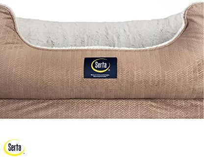 Serta Orthopedic Cuddler Dog Bed for Pets – Chocolate Brown (X-Large)