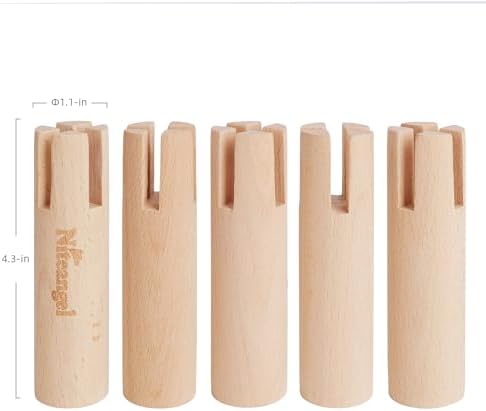 Niteangel Set of Beech Stilts for Elevating & Safely Setting Niteangel Multi-Chamber Series Maze House (Set of 5 Stilts (4.33'' H))