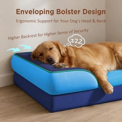 Comfort Expression Orthopedic Dog Bed for Extra Large Dogs with Bolster
