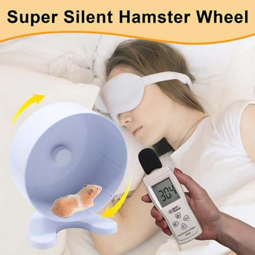 Hamster Wheel, 8.7" Super-Silent Exercise Wheels, Dual-Bearings Quiet Spinner Running Wheels, 3 Installation Methods, Fits Any Hamster Cage, Hamsters Toy for Dwarf Hamsters, Gerbils, and Small Pets.