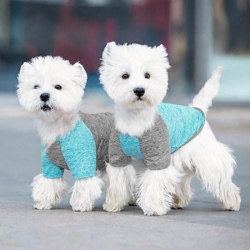 KYEESE 2Pack Dog Shirt for Small Dogs Sun Protection Tank Top with Sleeves