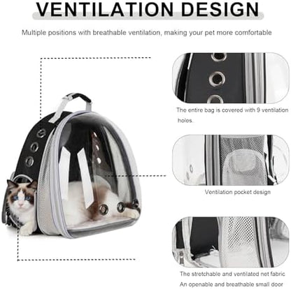 Expandable Pet Backpack 14"×15"×16.5" Cats Dogs Carrier Bag