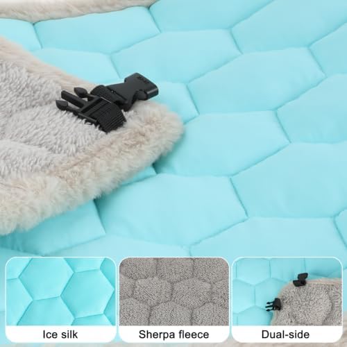 SZEE Elevated Cat Bed, Wooden Raised Cat Bed with Ice Cooling Mat