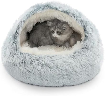 CATISM Cat Bed Hooded Cat Beds for Indoor Cats or Small Dogs