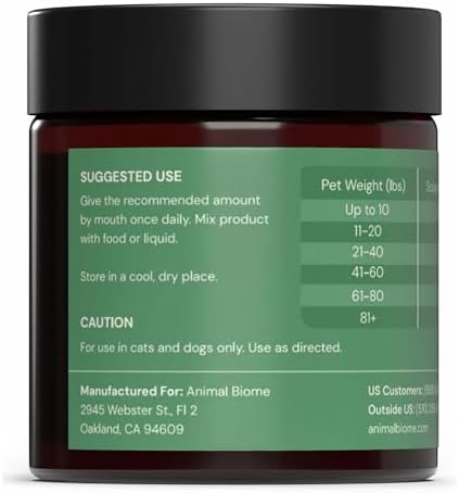 Animal Biome Gut Defend for Dogs & Cats, Gut Detox & Immune Support, 60g