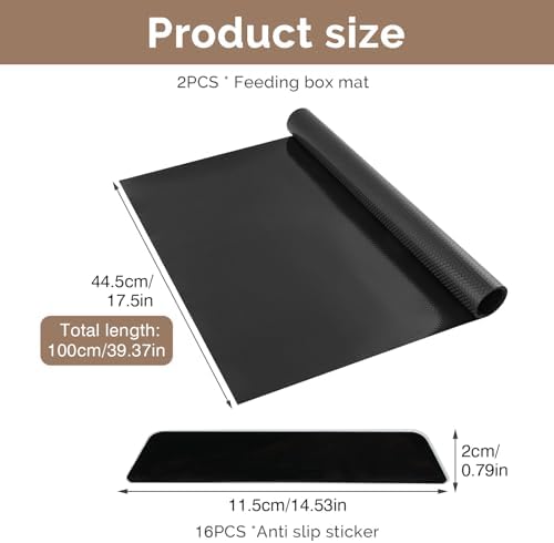 2 Pcs 40"x18" Reptile Substrate Mat, Terrarium Substrate Barriers