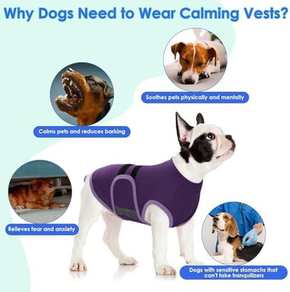MIGOHI Dog Anxiety Relief Coat, XL, Purple