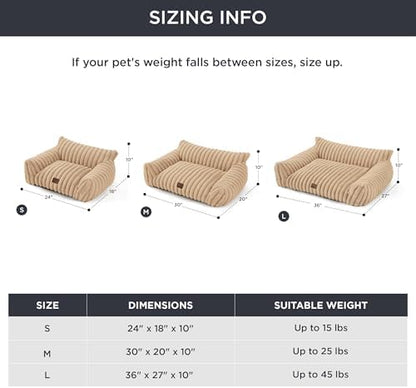 Bedsure ComfyFleece™ Shown on TV Fluffy Cat Couch for Pets,24in Sandy Beige