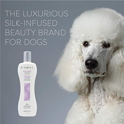 BioSilk for Dogs Silk Therapy Whitening Dog Shampoo, 12 Fl Oz, 2-Pack