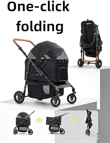 Medium Dog Stroller for Large Dogs, Pet Stroller Up to 80lbs