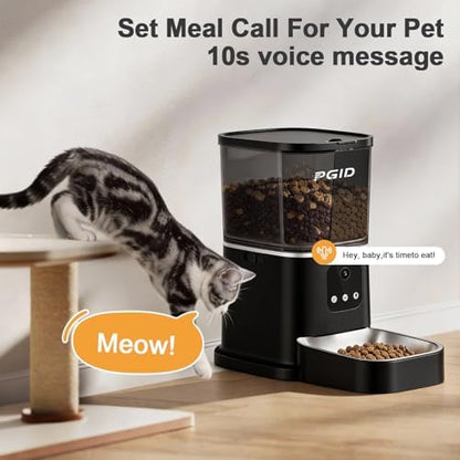 Automatic Cat Feeder with 4K Camera,2.4G Auto Dog Feeder w Night Vision,Pet Feeder w2-Way Audio,Timed Cat Feeders for Dry Food,Dogs Food Dispenser w APP Control 5L