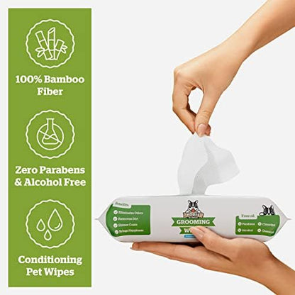 Pogi’s Dog Wipes – Hypoallergenic Pet Wipes for Paws, Body & Butt – Cleaning & Hydrating, Fragrance Free, 400 Count (Pack of 2)