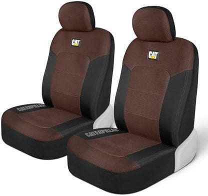 CAT MeshFlex Universal Front Seat Covers for Trucks, Cars, & SUV - Brown