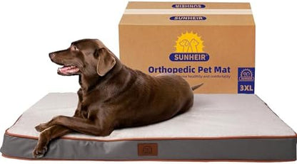 Sunheir Extra Large Orthopedic Dog Bed, Jumbo Waterproof Pet Bed Mat 47.5"