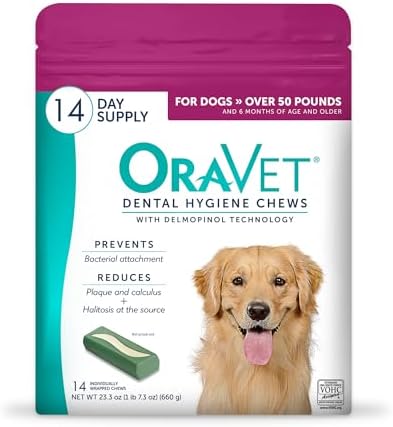 Oravet Dental Hygiene Chews for Large Dogs Over 50Lbs 14Count