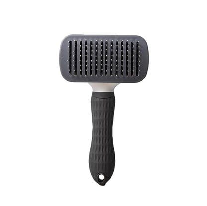 Self Cleaning Slicker Brush, Dog Cat Bunny Pet Grooming Shedding Brush，Deshedding Pet Supplies Accessories (Blue) (Gray)