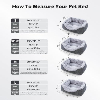 INVENHO Large Dog Beds Large Sized, Washable Orthopedic Warming Soft Sleeping Durable with Anti-Slip Bottom