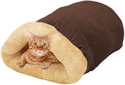 4 in 1 Self Warming Burrow Cat Bed Hideway Sleeping Cuddle Cave