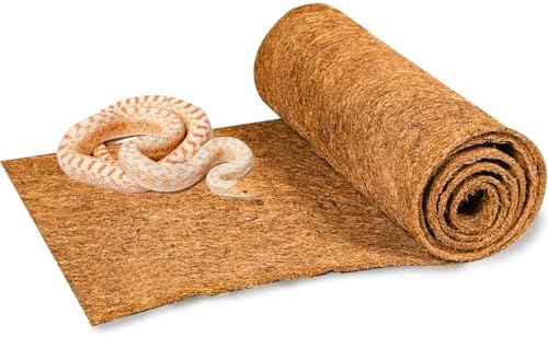 Hamiledyi 78.7x11.8in Reptile Carpet Coconut Fiber Substrate Large Snake Bedding Coco Liner Roll Mat for Bearded Dragon Tortoise Lizard Habitat Pad Garden Decoration