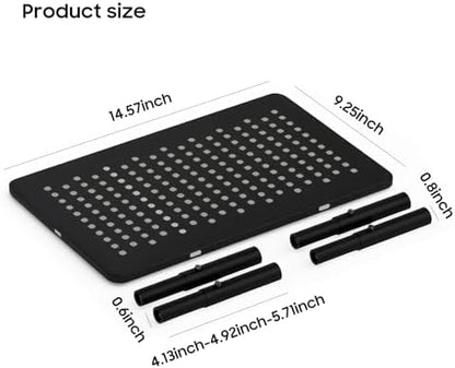 W‌SOWX Adjustable Automatic Cat Feeder Stand, Elevated Cat Food Stand,Black