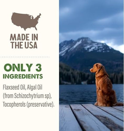Grizzly Pet Products Algal Plus Omega 3-6-9 Food Supplement for Dogs and Cats, 32 Ounce Bottle