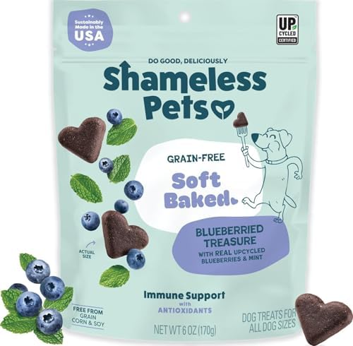 Shameless Pets Soft-Baked Dog Training Treats, Blueberried Treasure - 6 oz