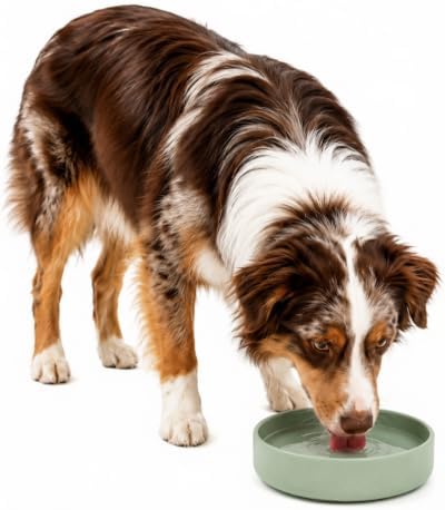 The Perfect Dish - Silicone Dog Bowl for Food & Water, 7.5"x2.25"- Sage